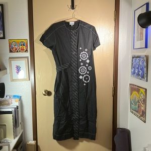 Ganni Black Cotton Dress